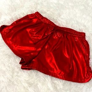 Metallic Red Shorts